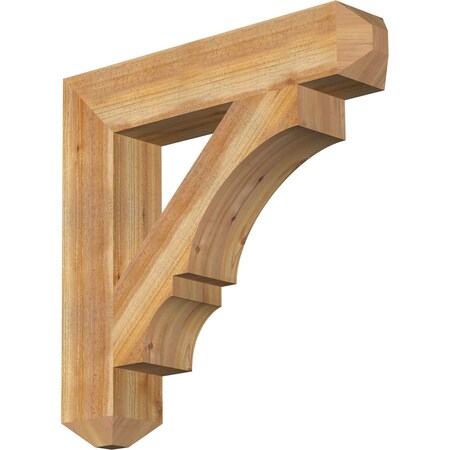 Ekena Millwork Balboa Craftsman Rough Sawn Bracket, Western Red Cedar, 6"W x 32"D x 32"H BKT06X32X32BOA04RWR